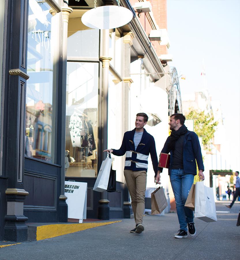A couple shops along Lower Johnson Street