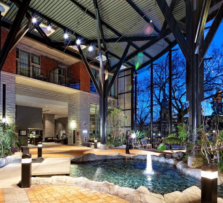 Parkside Hotel and Spa atrium in Victoria, BC