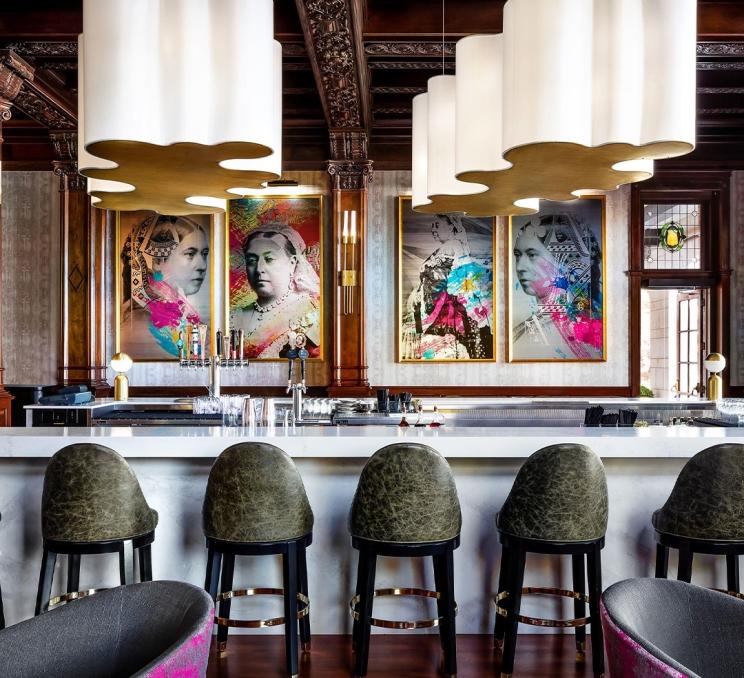 The interior of Q Bar at the Fairmont Empress in Victoria, BC
