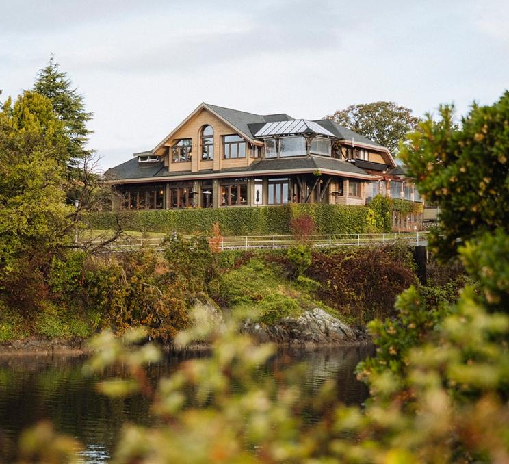 A view of Spinnakers from the water in Victoria, BC
