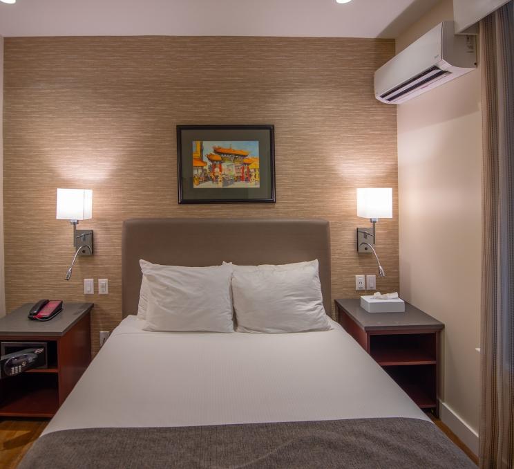 Strathcona Hotel's recently renovated Queen rooms.