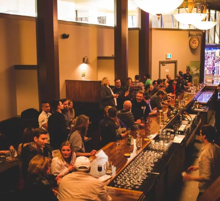 A lively atmosphere at The Churchill in Victoria, BC