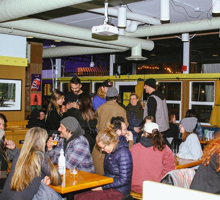 The interior of Whistle Buoy Brewing in Victoria, BC