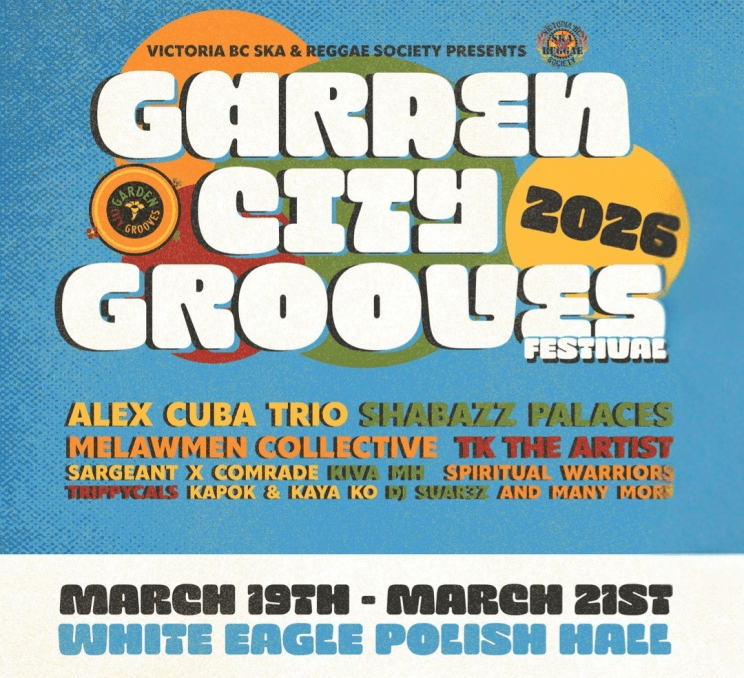 Garden City Grooves Festival in Victoria, BC March 19 to 21, 2026
